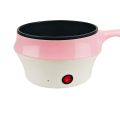 220V Multifunction Electric Mini Cooking Pot – Non-Stick Coating, Double Pot for Steaming, Cooking & Frying – Perfect for 1-2 People, 18cm – Portable Electric Cookware (Random Color). 