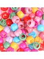 60 Hair Beads with 5pcs Star Hair pins | 60pcs Hair Braids Maker Beads Headwear Cute Candy Colors Plastic Hairpins Hair Claw Clips For Women Girls Hair Accessories. 