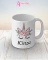 Kinza name unicorn mug. 