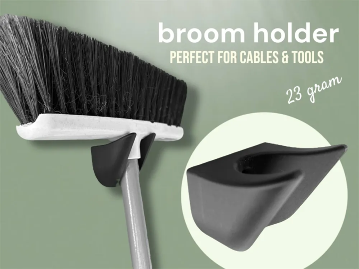 Durable & Practical Broom Holder Hook – Wall-Mounted Organizer for Mops ...