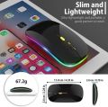 RGB WIRELESS MOUSE RECHARGEABLE 2.4GHZ + Bluetooth WITH ADJUSTABLE DPI. 