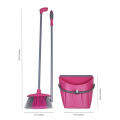 WBM Broom Brush, Ergonomic Design Suitable for Multipurpose Cleaning Broom Brush With Dustpan Set. 