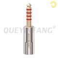 QUEYINFANG Jack 4.4Mm Audio Plug 4.4Mm Gold Plated 5 Poles Balanced Headphone Plug Copper 4.4Mm 5-Pole Connector. 