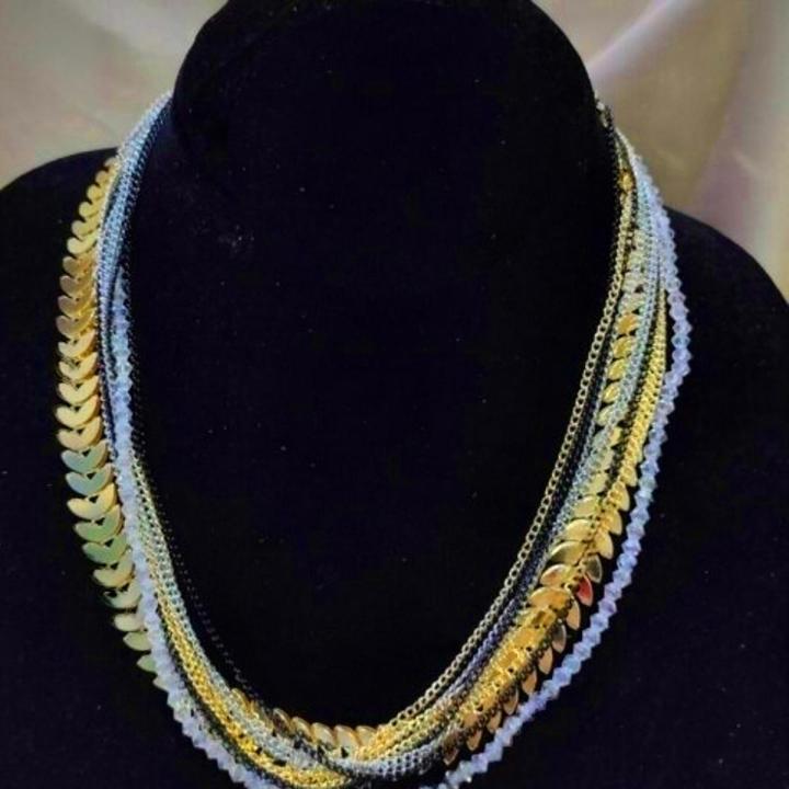 New Trendy Design Fashionable Multi Chain Layered Necklace For Women & girl
