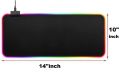 GMS-WT-5 RGB Colorful LED Light Soft Large Gaming Mouse Pad / GMS WT-5 RGB Gaming Mouse Pad 14x10" inch Extended Stitched Edges - 12 Lighting Modes - Braided Cable - Waterproof - Anti-Slip Rubber Base. 