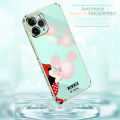 Jizetin (Free Lanyard) for Samsung Galaxy A51 Back Cover Bubble Mouse Luxury 6D Plating Case Side Pattern Soft Silicone Square Phone Cases. 