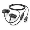 Type C Wired Earphones with Mic – USB C In Ear Handsfree Headphones with Call Control Button for Android Smartphones & USB C Devices | Black. 