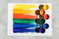 Yalong Acrylic Colors 6 Basic Colors in Bottle 25 ml with 1 Palette, 1 Painting Brush | 3 in 1 | KidzKlub. 