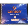 CANSON sketchbook for drawing and painting pad textured 20 sheet fineface size artist quality. 