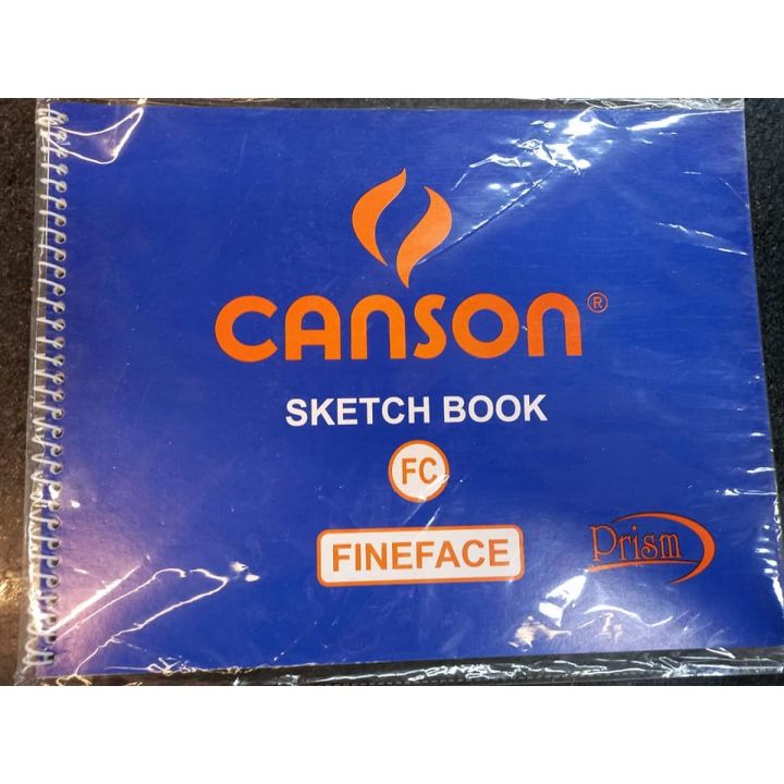 CANSON sketchbook for drawing and painting pad textured 20 sheet fineface size artist quality
