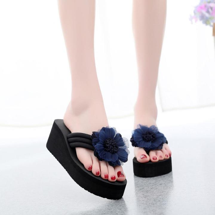 OIMG%20Women'S%20Ladies%20Summer%20Flower%20Home%20Wedges%20Beach%20Shoes%20Sandals%20Flip%20Flops%20Slippers%20-%20Image%205