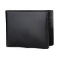 Black Genuine Leather Wallet and White Watch Gift Set. 