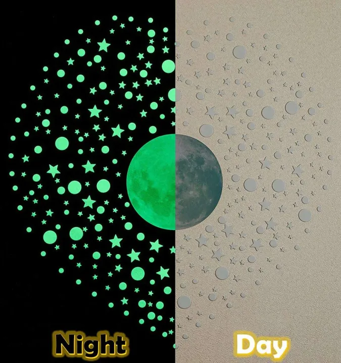 Pack%20of%20100%20Glowing%20Stars%20Wall%20Stickers%20Fluorescent%20Night%20Glowing%20Stars%20-%20Image%203