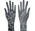Mehndi Stickers, mehandi stencils for most beautiful girls hands pair. 