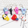 3D KPOP BTS BT21 Keychain Collection Keyring COOKY CHIMMY SHOOKY RJ. 