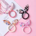 8pcs Ponies Hair bands Girls Rubber band Elastic Black rubber band Cute Rabbit ear Baby Headwear Korean Children Hair Accessories Headband Girl Ring Scrunchie Kids Ponytail Holder Hair Accessories (RANDOM COLORS). 
