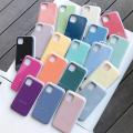 Luxury Original Official A+ Silicone Case For Apple iPhone 11 12 13 14 Pro Max Official Case For iPhone 13 12 Mini X XS XR 7 8 SE 2020 Cover. 
