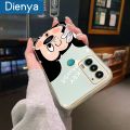 dienya For MOTOROLA Edge 20 Case Cartoon Cute Mickey Mouse Side Design Phone Case Square Edge Pattern Silicone Softcase Luxury Plating Casing Full Cover Camera Shockproof Protection Cases. 