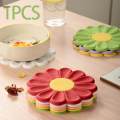 Flower Shaped Coasters for Drinks ,Silicone Mats Drinking Cup Mat Creative Pot Pan Holder Non Slip Table Placemats Cup Coasters for Bar. 