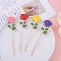 Rose-shaped Rose metal bookmark Delicate Coloring Metal Cute coloring embossing bookmark Embossing for Office supplies School supplies Stationery Valentine's Day gifts Book lovers. 