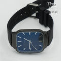 Simple Design Analog Watch For Men, Minimalist Fasion Casual Slim Face Wrist Watch. 