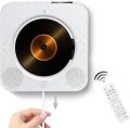 KC-808 Wall Mounted Bluetooth 4.2+EDR CD Player with Remote Control, Support FM(White). 
