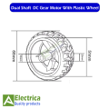 1 pair Yellow TT Motor With Plastic Wheel Dual Shaft Plastic DC Gear Motor 1-Set for DIY Projects By Electrica. 