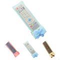 Bowknot Decor Dust-proof TV Air Conditioner Remote Controller Protector Lace Fabric Case Cover. 
