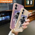 YIWESAN For IPhone 12 Mini Case Fashion Tide Space Nasa New Design Phone Cases Pattern Silicone Casing Full Back Cover Camera Shockproof Protection Softcase. 