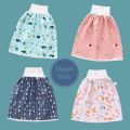Children's Cotton Training Pants Cloth Diaper Skirt Washable Waterproof Reusable Diaper Pants High Waist Diaper Skirt. 