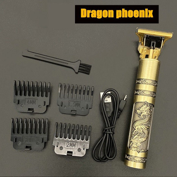 Vintage T9 Trimmer professional for cut & shave, Trimmer for men and Boys, barber trimer for professional use for men with 4 size clip 1.5mm, 2mm, 3mm, 4mm.