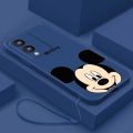 Vivo Y17s Luxury Cute Mickey Mouse Casing Matte Liquid Silicon Back TPU Soft Case Cover. 