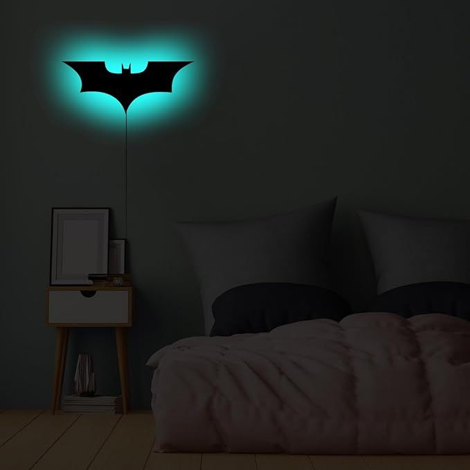 Batman Neon Light | 3D LED Superhero Wall Lamp | Perfect Night Light ...