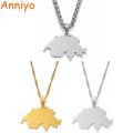 Anniyo Switzerland Map Pendant Necklaces for Women,Suisse Svizzera Svizra Schweizerische Swiss Maps Jewelry Gifts #101721. 