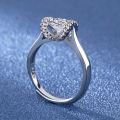 Douyin live supply chain angel kiss high imitation moissanite diamond ring women's vacant design diamond ring wholesale. 