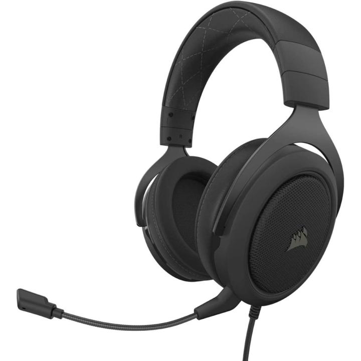 CORSAIR HS60 PRO 7.1 Virtual Surround Sound & Bass Gaming Headphone/Headset with USB DAC - Works with PC, Xbox Series X, Xbox Series S, Xbox One, PS5, PS4, and Nintendo Switch, Comfortable Ear Cushions, Carbon Black Color