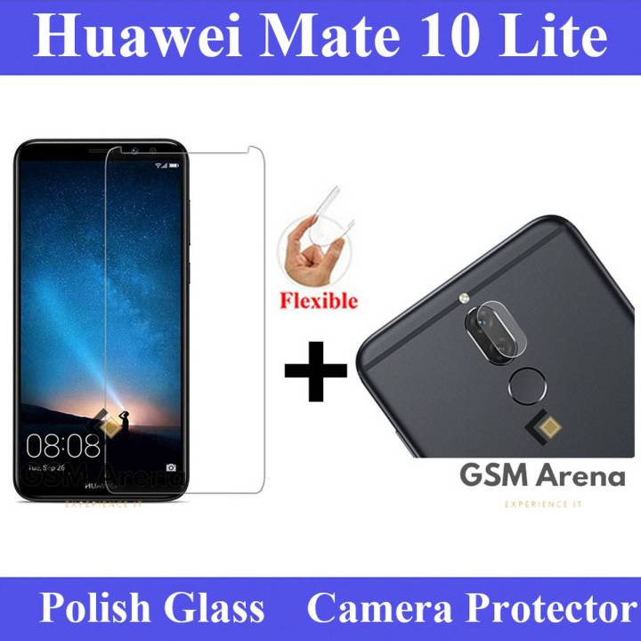Huawei Mate 10 Lite Tempered Glass Screen Protector Polish Glass + Back Camera 9H Gorilla Flexible Protector For Huawei Mate 10 Lite