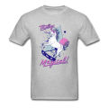 Totally Magical Neon Unicorn Geometric T Shirts Mens Vaporwave Aesthetic Art Design Faddish Men's Tops T Shirt Plus Size. 