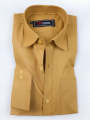 AZ Men's Formal Dress Shirt Plain Dark Rust Orange. 