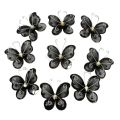 Black Butterfly Decoration - 2 Inch By 1.8 Inch - Pack Of 9. 