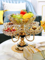 Crystal plates  fruit bowl multilayer snacks platters and trays Modern Rotate 360 degrees Snack candy tray dry fruit plate. 
