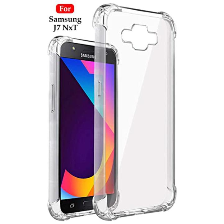 SAMSUNG J7 15 Soft Shock Proof Jelly Back Cover - Transparent