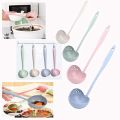 Spoon Soup - 2 In 1 Long Handle Soup Spoon Home Strainer Cooking Colander Scoop Plastic Ladle Tableware 1pcs. 