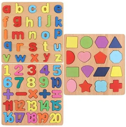 Wooden English Letters - English Counting Alphabets - Baby Learning