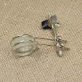 Clip on 5x/10x Lens 2.5cm 2 Lens Jewelry -on Glasses Eye Loupe Loop Magnifying. 