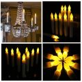 Creative Artificial LED Long Pole Flameless Electronic Candle Light Warm White Christmas Taper Candles Lamp. 