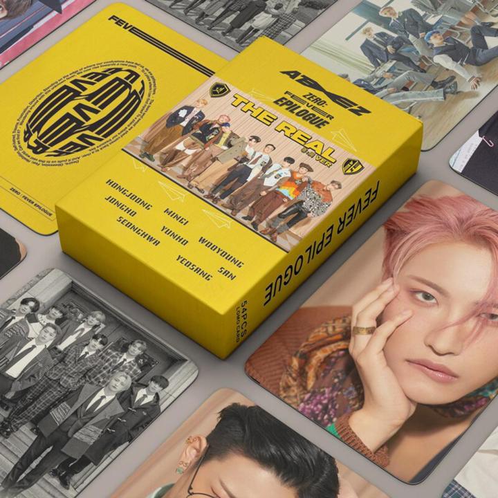 54pcs/set Kpop ATEEZ Lomo Cards New album ZERO : FEVER EPILOGUE Photocards Photo album Cards Photocard Postcard Korean Fashio