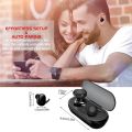 Bluetooth 5.0 HiFi stereo headsets TWS wireless headphones ipx9 waterproof stereo earphone Sport Bluetooth headset Noise Cancelling headphones with mic smart fingerprint touch in ear Bluetooth earbuds with charging power box. 