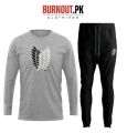 BURNOUT.PK Unisex Summer Wings Printed Full Sleeve  Multicolor Trendy Casual  Breathable fabric T-Shirt & Trouser track suit Outfit for Men & Women. 