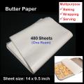 Butter paper ream - 480 sheets rim - For wrapping, baking, serving food. 